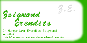 zsigmond erendits business card